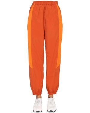 Y-3 Relaxed-Fit Jogging Trousers With Two-Tone Design - Orange