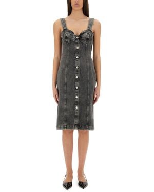 Moschino Denim Midi Dress - Black