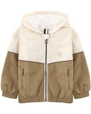 BOSS Giacca A Vento Con Dettaglio Monogramma Doppia B - Natural
