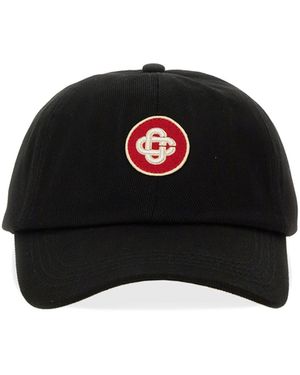 CASABLANCA Baseball Hat With Logo Patch - Black