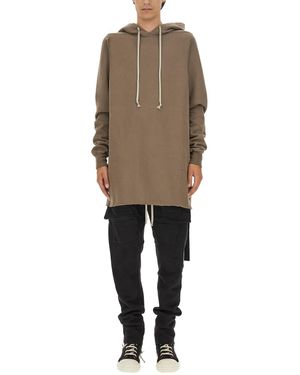 Rick Owens Felpa Con Cappuccio - Neutro