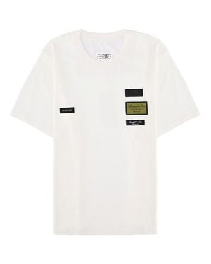 MM6 by Maison Margiela T-Shirt With External Labels - White