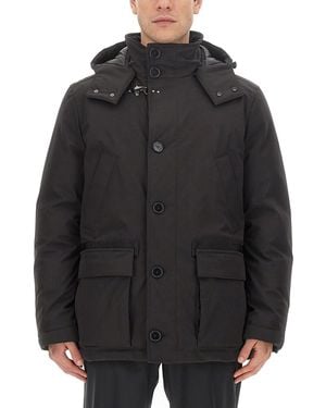 Fay Technical Fabric Caban - Black