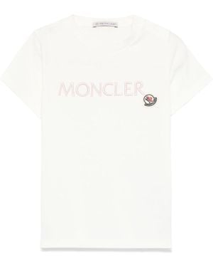 Moncler T-Shirt With Logo - White