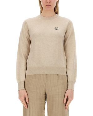Maison Kitsuné "Fox Head" Jersey - Natural
