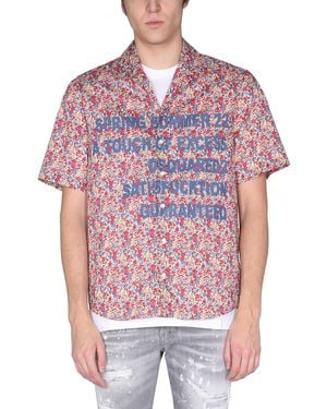 DSquared² CAMICIA "BOWLING" IN COTONE - Rosso