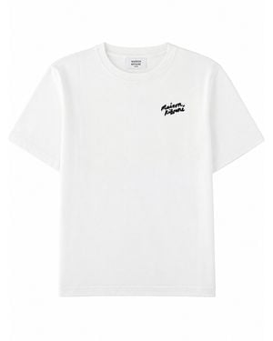 Maison Kitsuné T-Shirt Con Logo - White