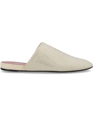Premiata Leather Slipper With Rhinestones - White