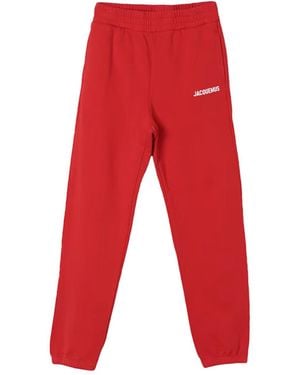 Jacquemus Le Jogging Organic-Cotton Track Trousers - Red