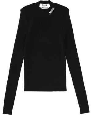 MSGM T-Shirt With Logo - Black