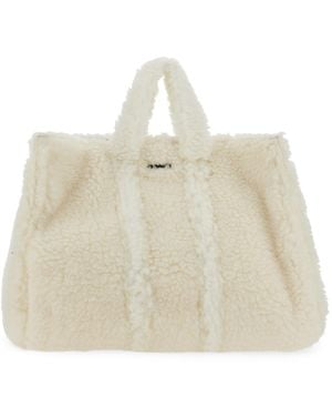 Sunnei Teddy Fleece Bag - Natural