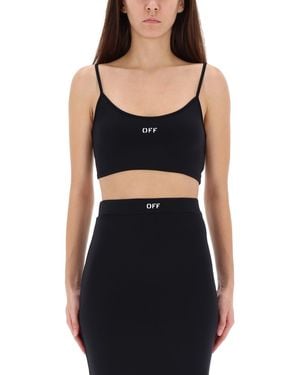Off-White c/o Virgil Abloh Fitted Crop Top - Black