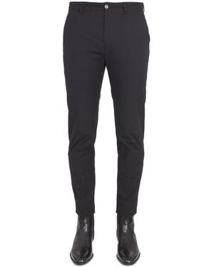 Department 5 Trousers With Logo Patch - Blue