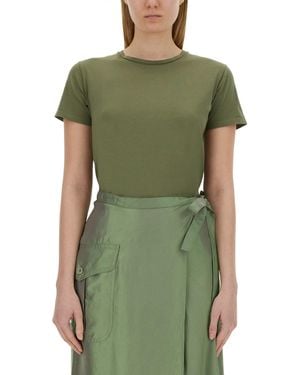 Aspesi Solid Crew Neck T-Shirt - Green