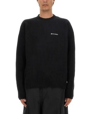 Palm Angels Regular Fit T-Shirt With Logo (Size M) - Black