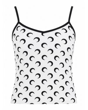 Marine Serre Top "Moon" - White
