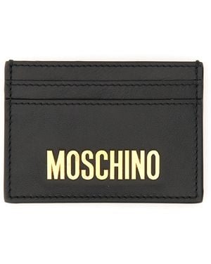 Moschino Card Holder With Logo - Black