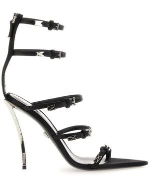 Versace Elegant Pin-Point Stiletto Heel Sandal - White