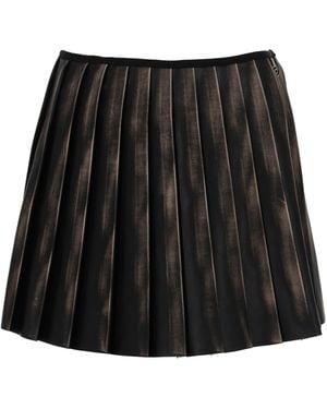 DIESEL Gonna Plissé Con Effetto Distressed - Black