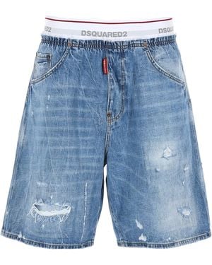 DSquared² Shorts "Surfer" Con Logo - Blue