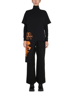 Raf Simons T-SHIRT IN COTONE CON STAMPA - Nero