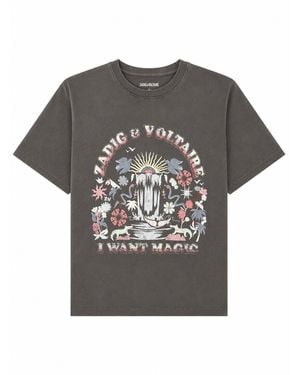 Zadig & Voltaire T-Shirt Con Stampa - Gray
