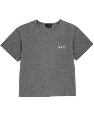 A.P.C. Logo Crew Neck T-Shirt - Grey