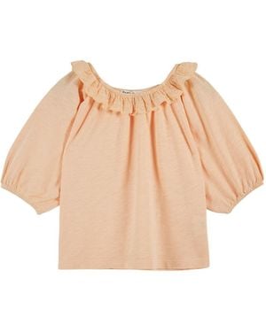 Emile Et Ida T-Shirt Jersey Flamme Brode - White