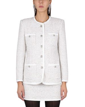 Alessandra Rich Tweed Jacket - White