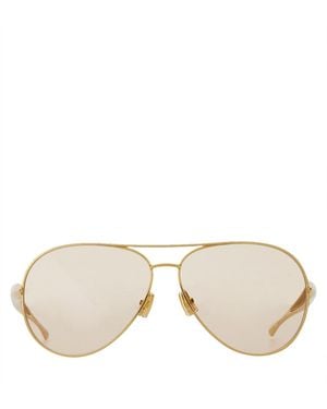 Bottega Veneta Occhiale Da Sole Aviator "Sardine" - Natural