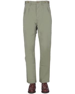 Nigel Cabourn Oversize Fit Cotton Pants - Green