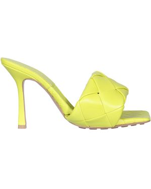 Bottega Veneta MULE "LIDO" IN PELLE CON MOTIVO INTRECCIATO - Giallo