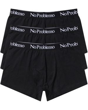 No Problemo 3-Pack Boxer Con Logo - Black