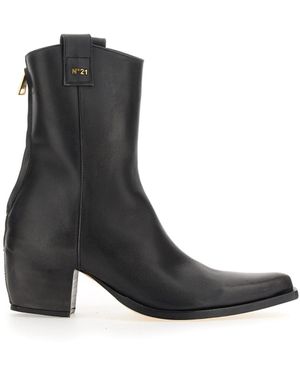 N°21 Leather Boot - Black