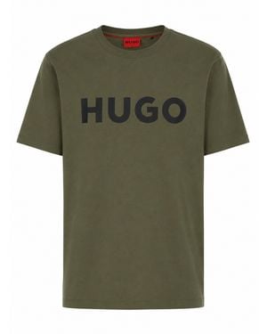HUGO T-Shirt Con Logo - Green