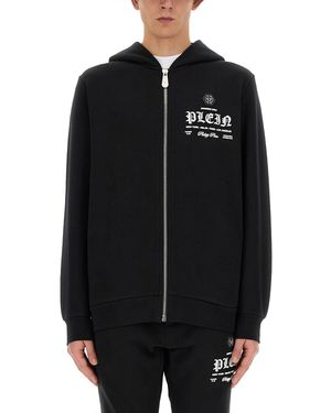 Philipp Plein Zip-Up Hoodie - Black