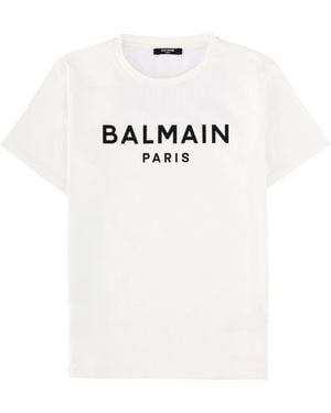 Balmain T-Shirt Con Logo - White