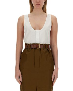 Saint Laurent Sleeveless Tops - White
