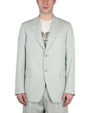 Lanvin Boxy Jacket With Notched Lapels - Grey