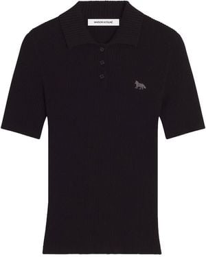 Maison Kitsuné Polo With Logo - Black