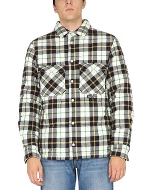 Marcelo Burlon Camicia A Quadri - Verde