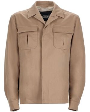 Herno Quilted Shell Down Jacket For - Brown