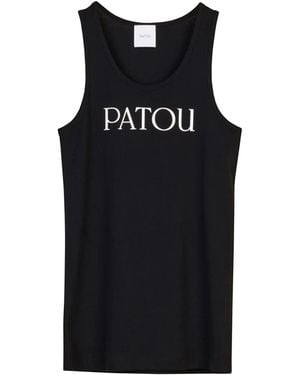 Patou Logo Print Tank Top - Black