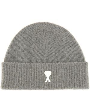 Ami Paris "Ami De Coeur" Cap With Logo - Grey