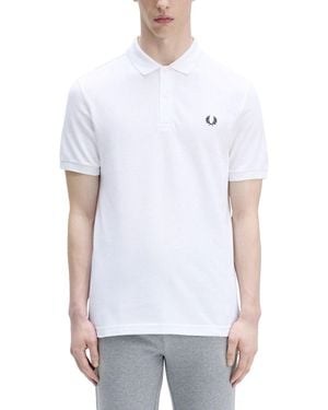 Fred Perry Cotton Pique Polo - White