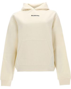 Balenciaga Felpa Con Logo - White