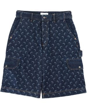 Marine Serre Shorts - Blue
