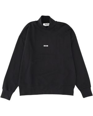 MSGM Sweatshirt With Micro Logo - Black