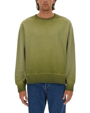 MSGM Washed Out Jersey Sweatshirt - Green