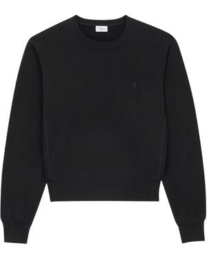 Saint Laurent Cassandre Sweatshirt - Black